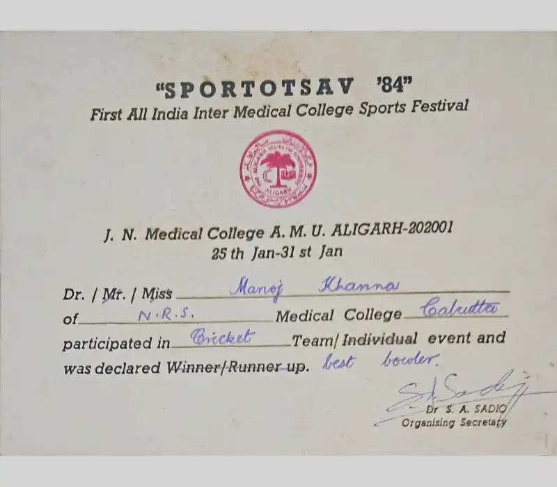 Best Bowler at Sportotsav '84 | Plastic Surgery India