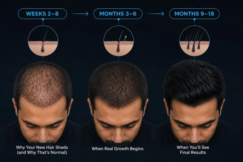 Hair Transplant Growth Timeline